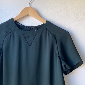 Scotch & Soda Dans La Nuit short sleeve blouse, forest green, S